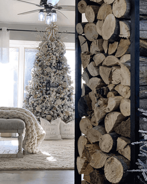 Árvore Rei dos Flocos com Neve Sem Iluminação
